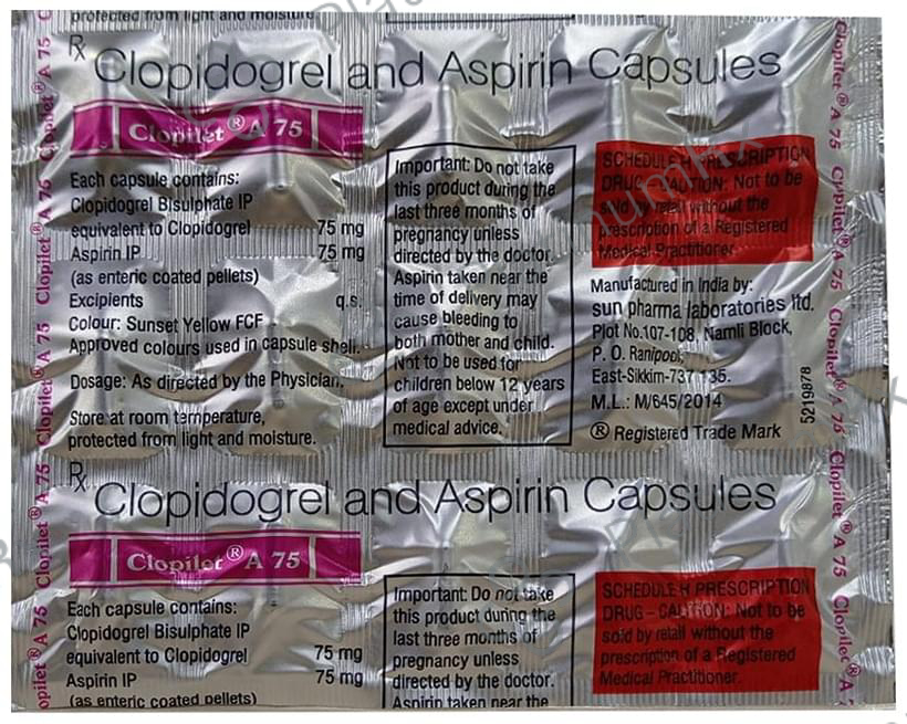 Clopilet A 75/75mg Capsule 15s