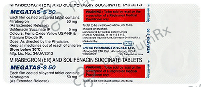 Megatas S 50mg Tablet ER 10s