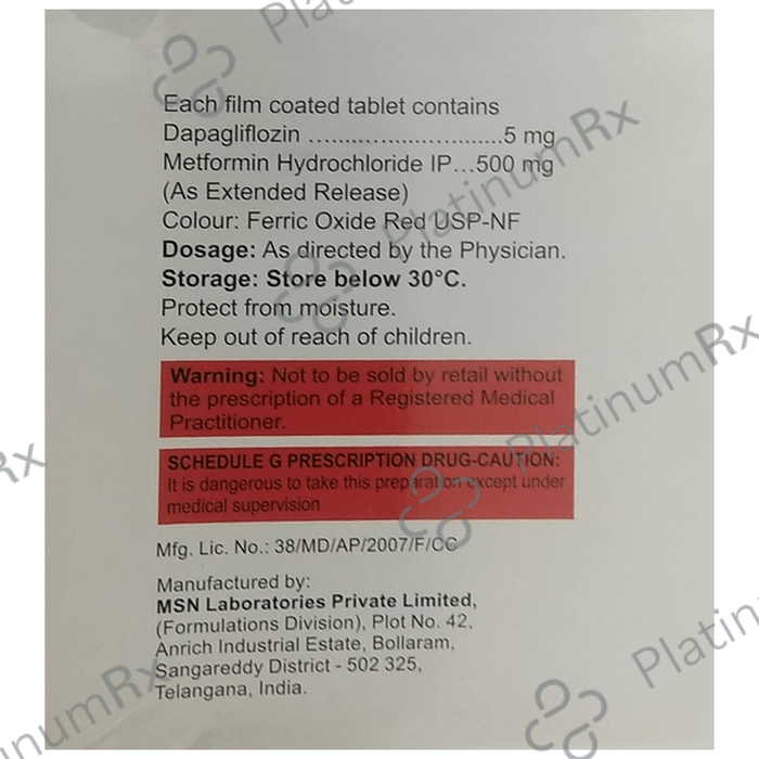 Gluxit M 5/500mg Tablet ER 10s