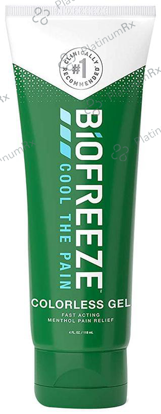 Biofreeze Menthol Pain Relief Colorless Gel 118 ml