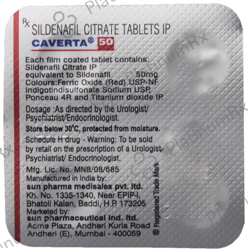 Caverta 50mg Tablet 4s