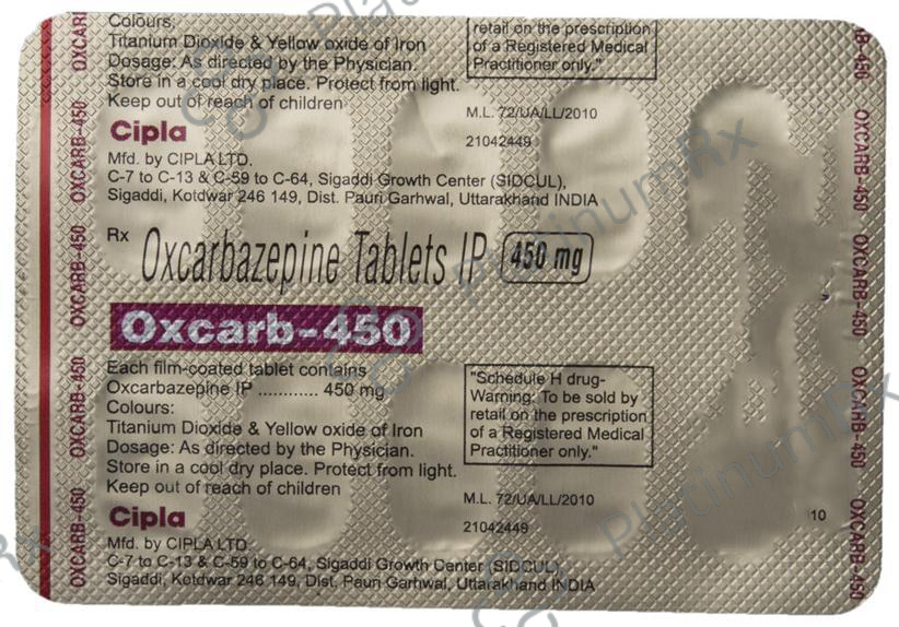 Oxcarb 450mg Tablet 10s