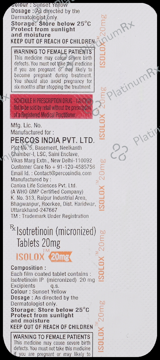 Isolox 20mg Tablet