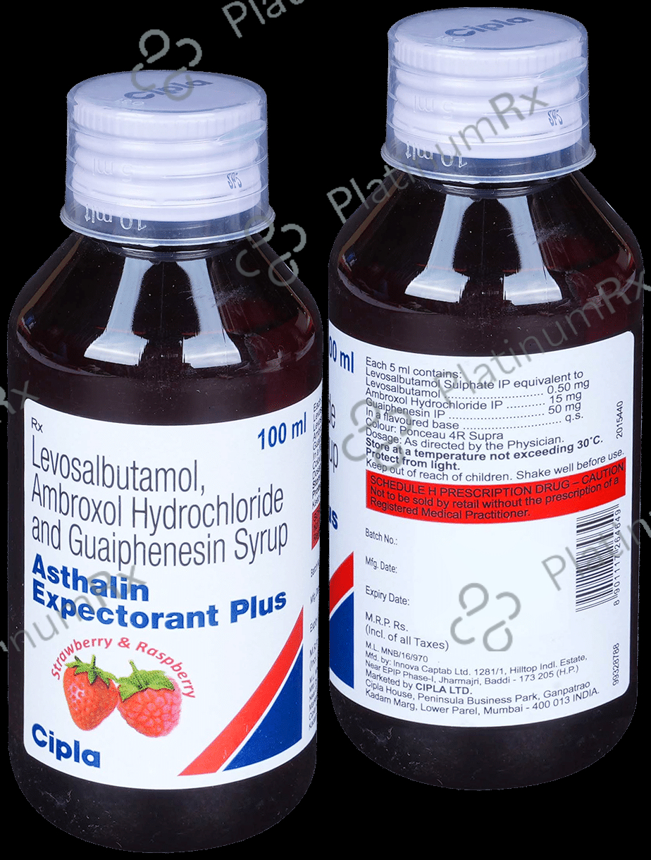 Asthalin Plus 15/50/0.5mg Syrup 100ml