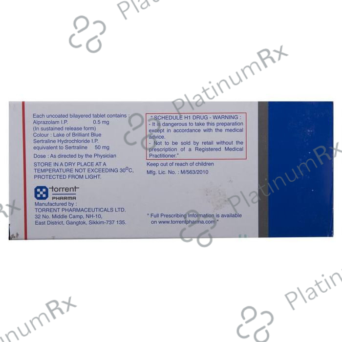 Alprax Forte 0.5 mg/50 mg Tablet