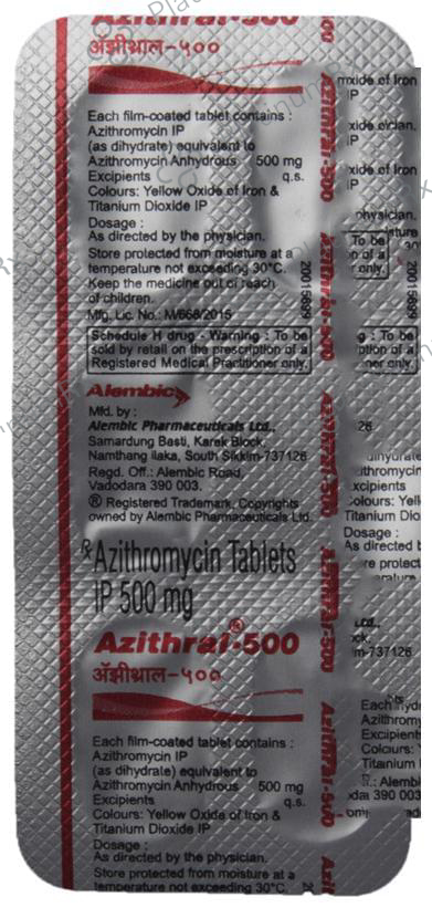 Azithral 500mg Tablet 5s