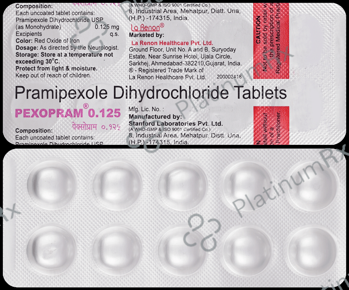 Pexopram 0.125mg Tablet