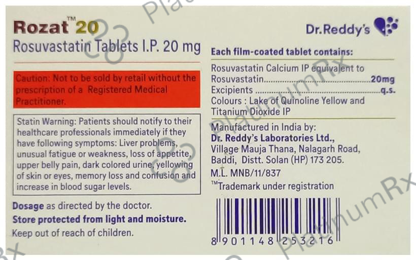 Rozat 20mg Tablet 15s