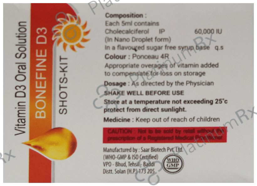 Healing Pharma Bonefine D3 Shots Kit (5ml Each)