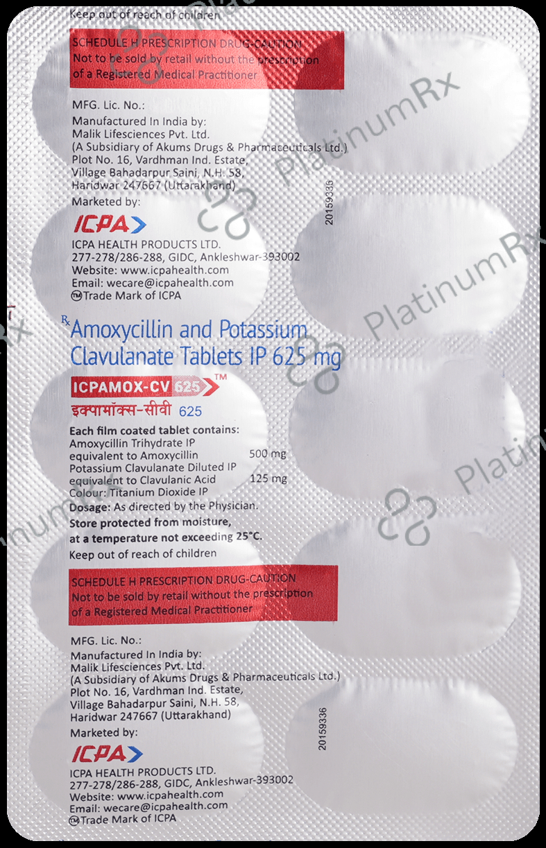 Icpamox-CV 625 Tablet