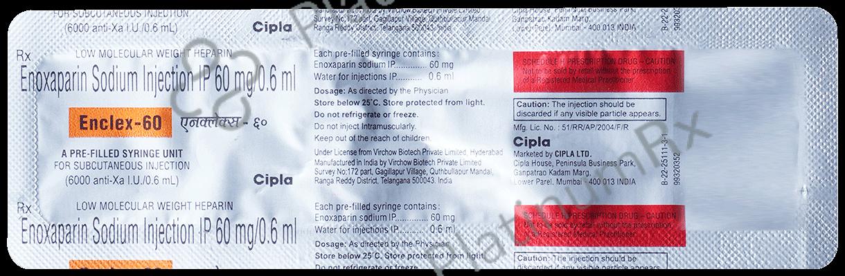 Enclex 60mg Injection 1s