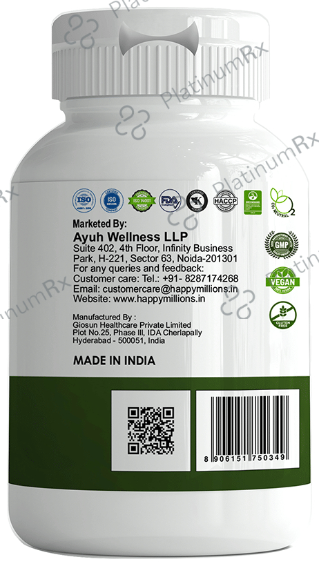 Happy Millions Kalmegh Tablet - Improve Liver Functioning & Purify Blood (30 Each)