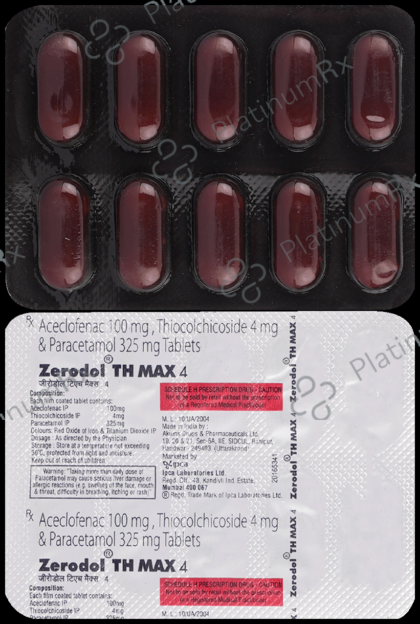 Zerodol TH Max 4/100/325mg Tablet 10s