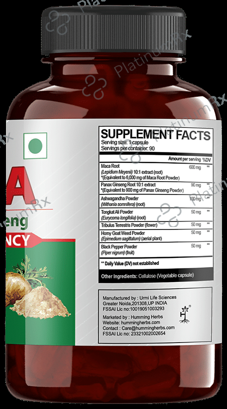 Humming Herbs Maca with Panax Ginseng Maximum Potency Capsule