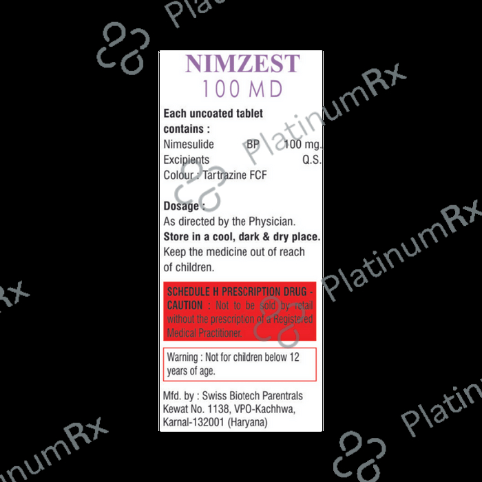 Nimzest 100mg Tablet MD