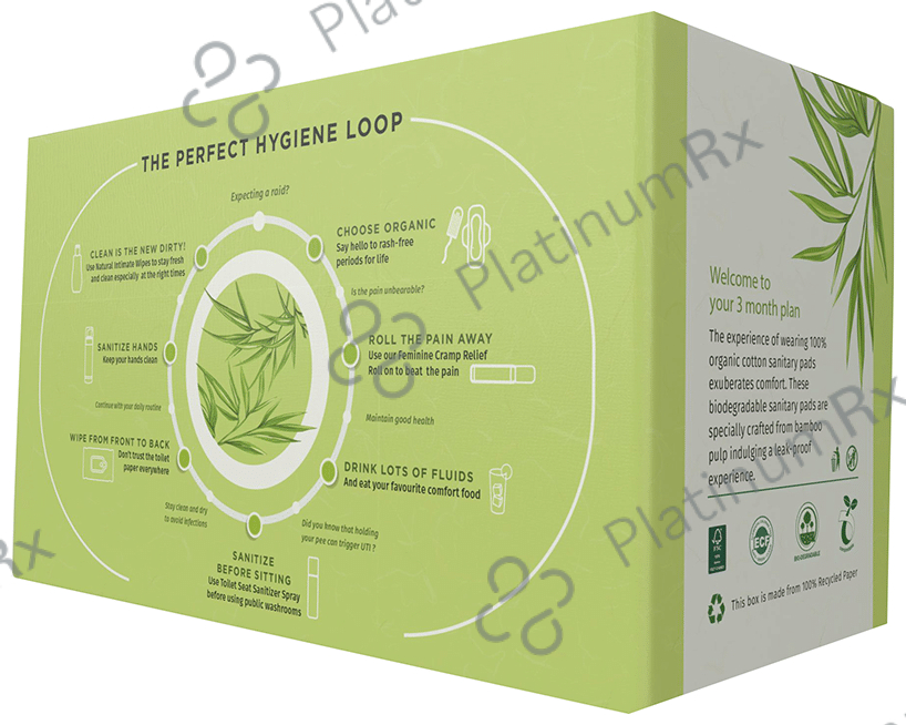 Pee Safe 100% Organic Cotton - Biodegradable Sanitary Pads - Quarterly Subscription Pack Regular 14N & Overnight 18N