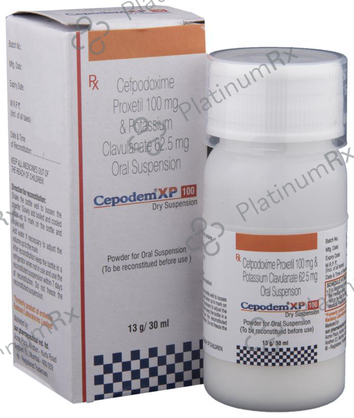 Cepodem XP 100/62.5mg Suspension 30ml