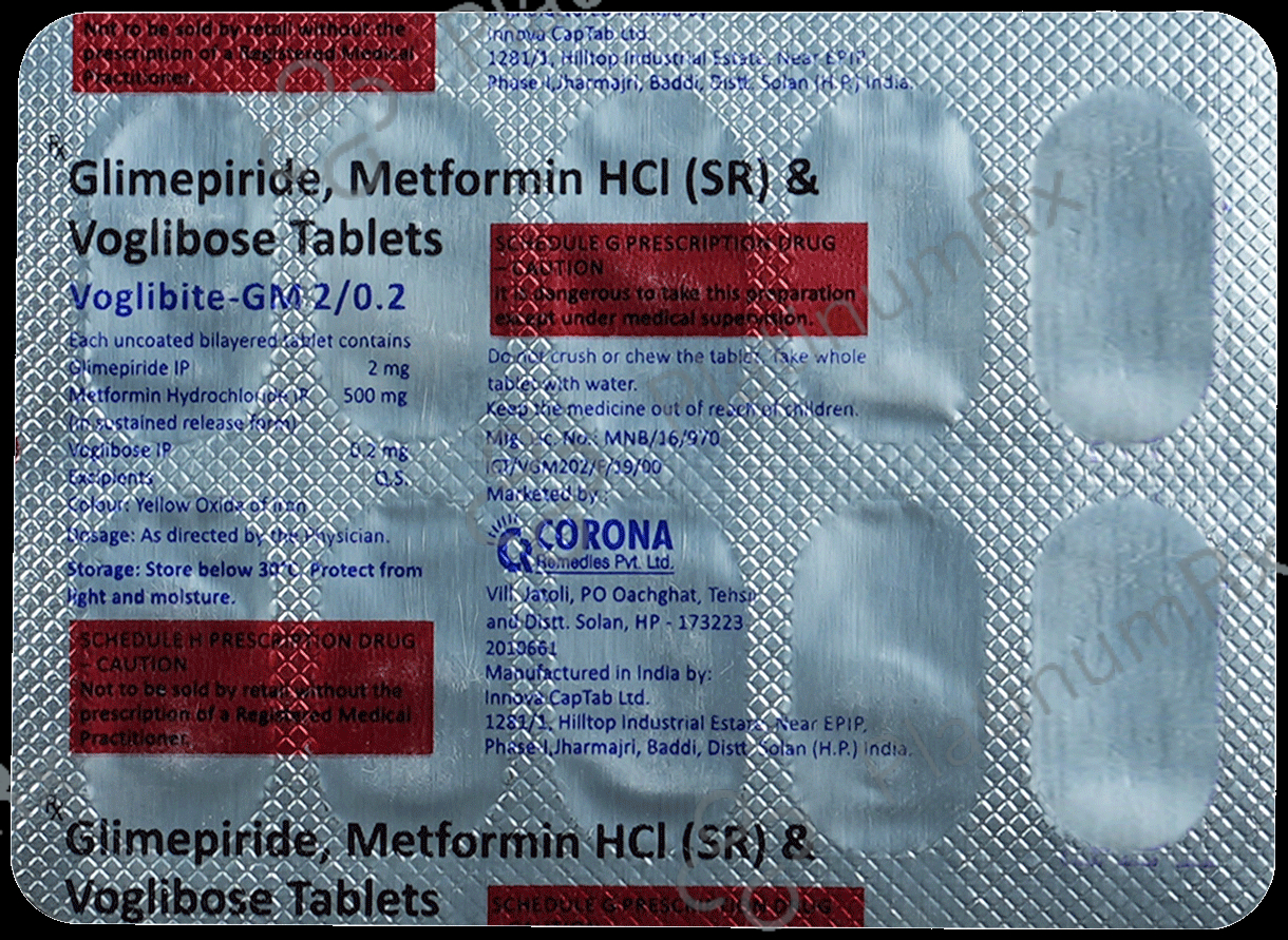Voglibite GM 2 2/500/0.2mg Tablet SR 10s