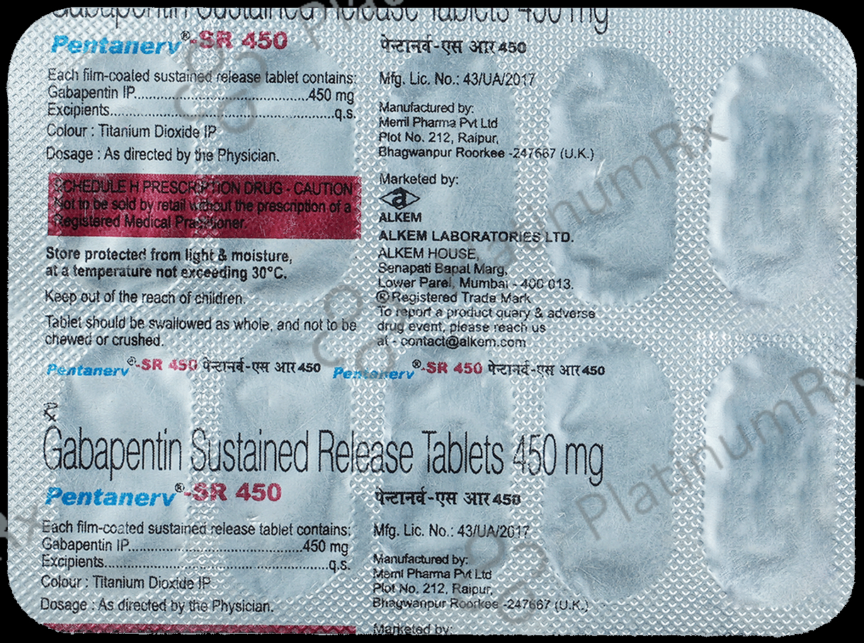 Pentanerv SR 450mg Tablet 10s