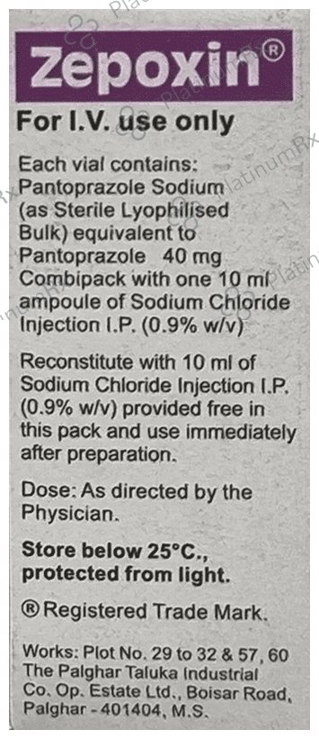Zepoxin 40mg Injection 10ml