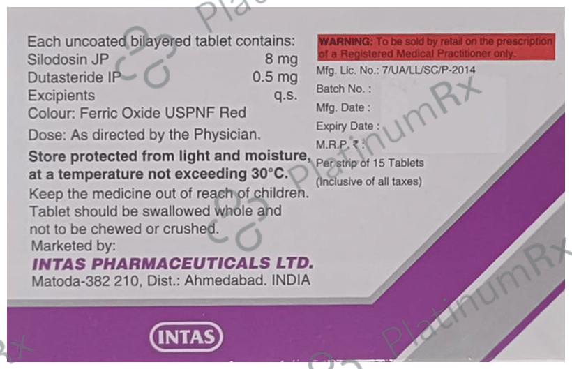 Silotime D 0.5/8mg Tablet 15s