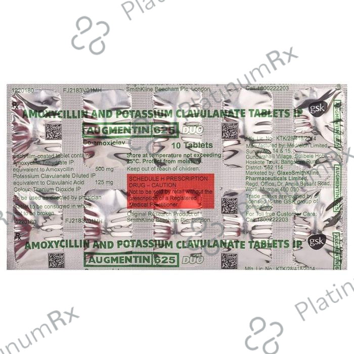 Augmentin Duo 625mg Tablet 10s