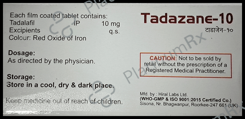 Tadazane 10 Tablet 10 tablets
