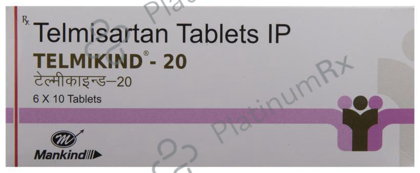 Telmikind 20mg Tablet 10s