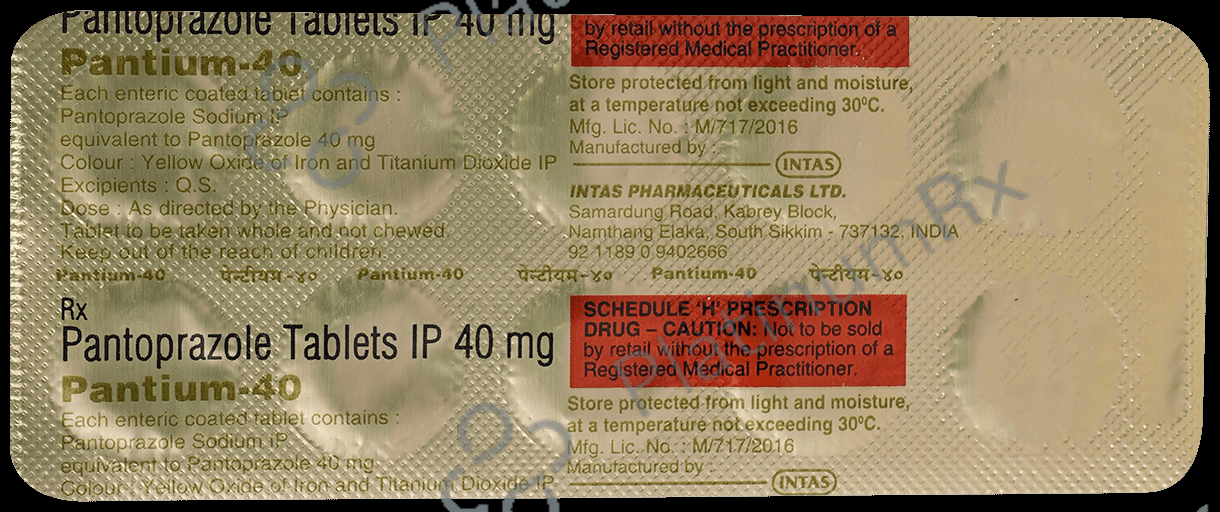Pantium 40mg Tablet 10s