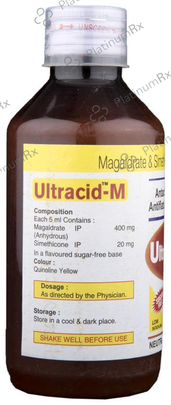 Ultracid-M Oral Suspension Mango Sugar Free 170 Oral Suspension
