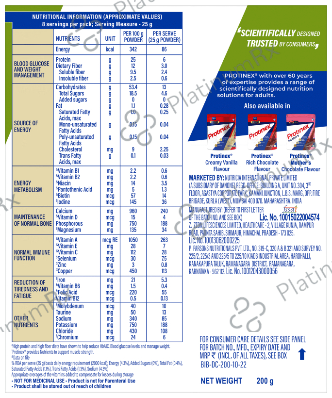 Protinex Diabetes Care Protein Flavour Vanilla Powder 200gm