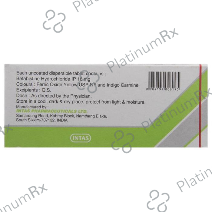 Zevert 16 Tablet DT