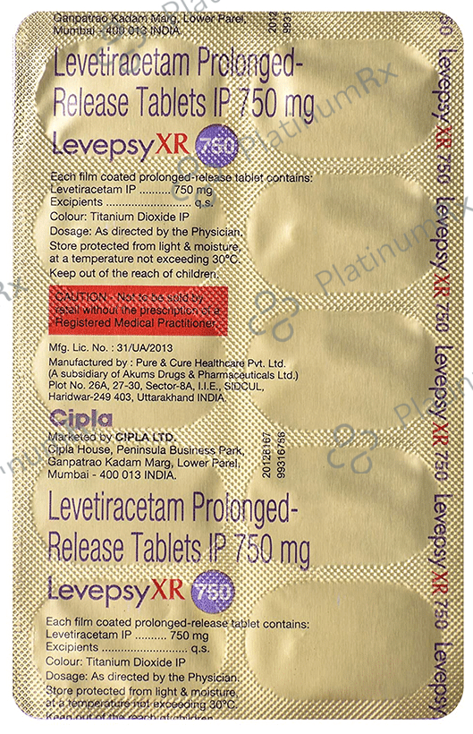 Levepsy XR 750mg Tablet 10s