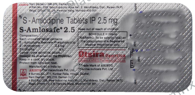 S Amlosafe 2.5mg Tablet 10s