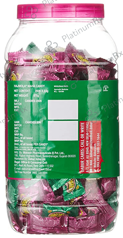 Dabur Hajmola Maha Candy Aam Imli - Tasty, Chatpata Digestive Tablets - For Digestion, Acidity 250 candies