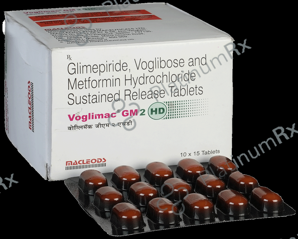 Voglimac GM 2 HD 2/500/0.3mg Tablet SR 15s
