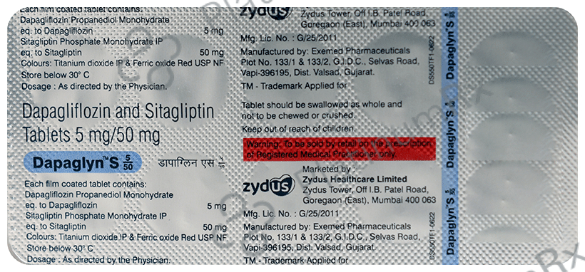 Dapaglyn S 5/50mg Tablet 10s
