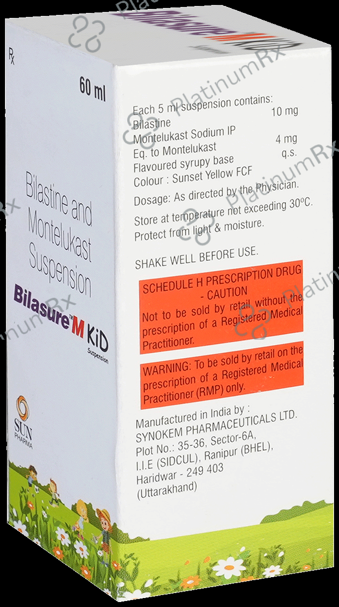 Bilasure M Kid 10/4mg Oral Suspension 60ml