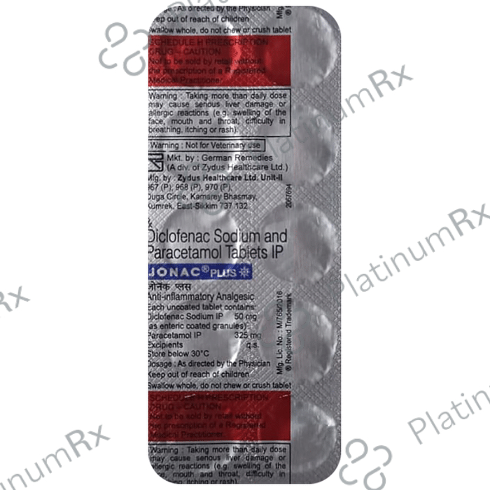 Jonac Plus 50mg/325mg Tablet
