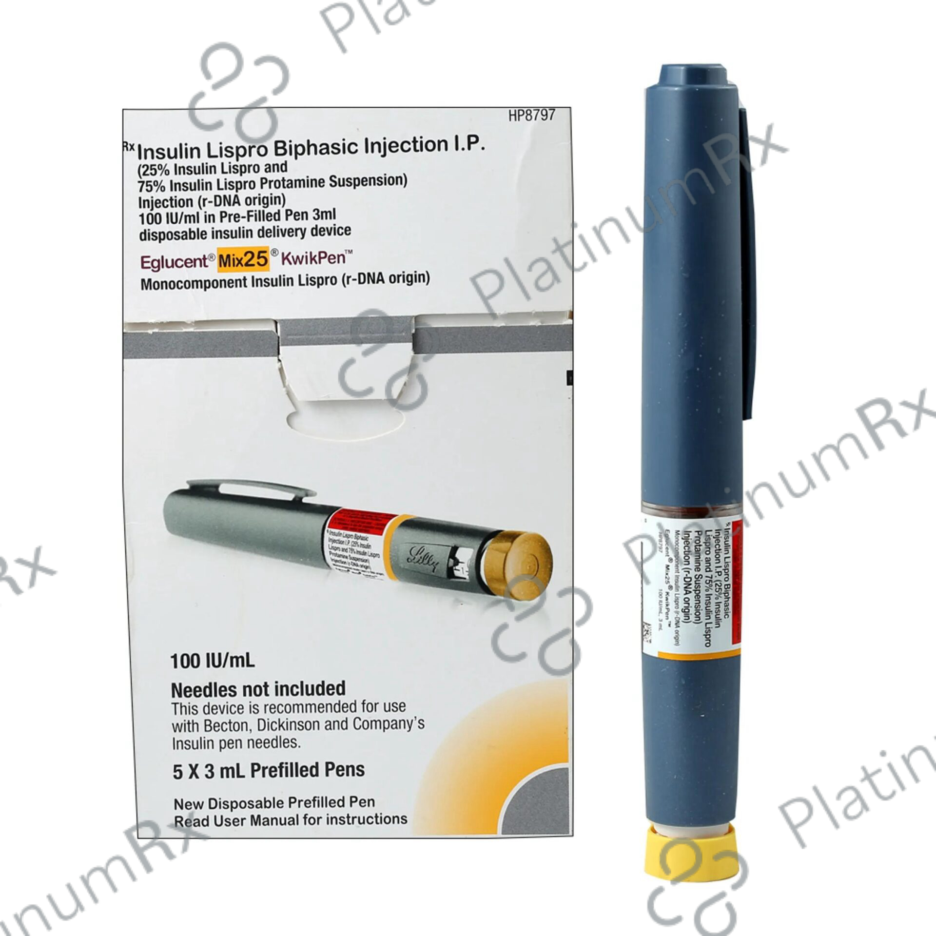 Eglucent Mix 25/75 (100 IU/ml) (1*3ml Disposable Kwikpen)