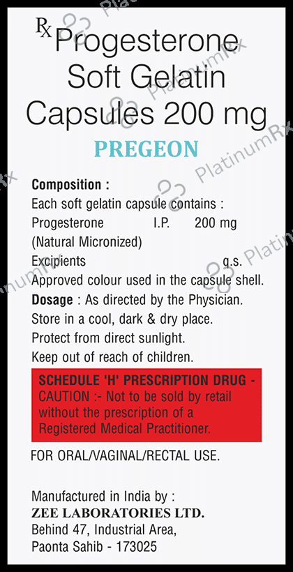 Pregeon Soft Gelatin Capsule