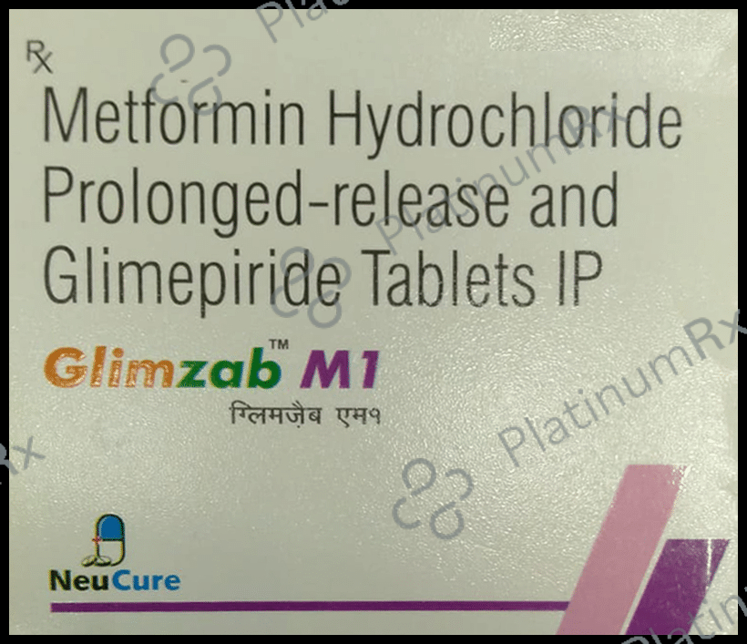 Glimzab M 1mg/500mg Tablet PR