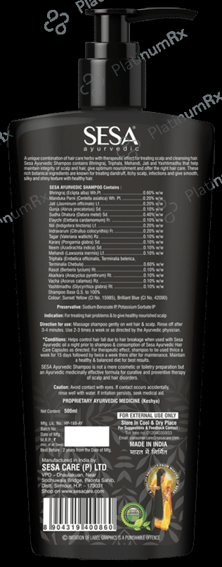 Sesa Ayurvedic Medicinal Shampoo 500 ml
