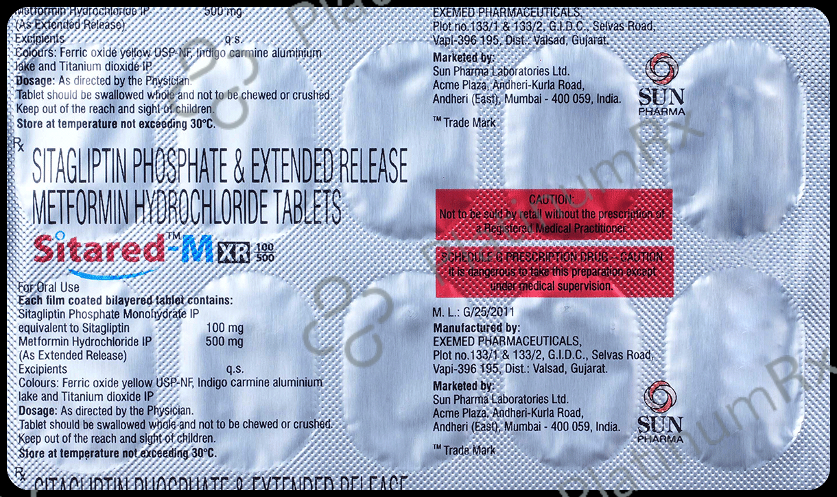 Sitared M XR 100/500mg Tablet 10s