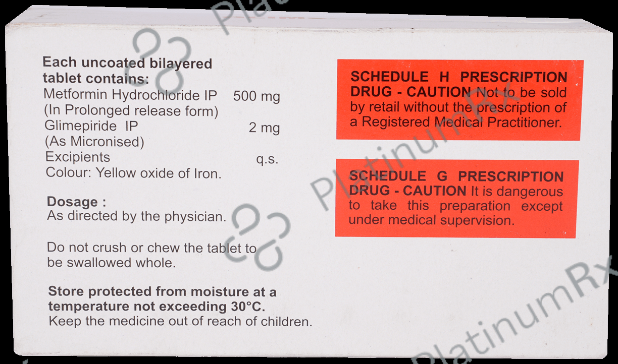 Glimser 2/500mg Tablet PR 15s