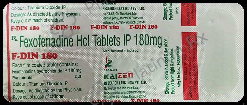 F Din 180mg Tablet 10s