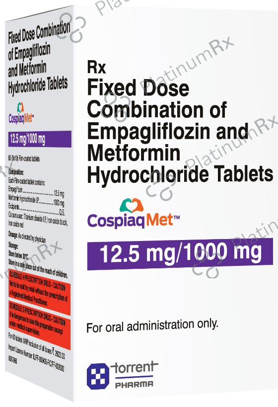 Cospiaq Met 12.5/1000mg Tablet 10s