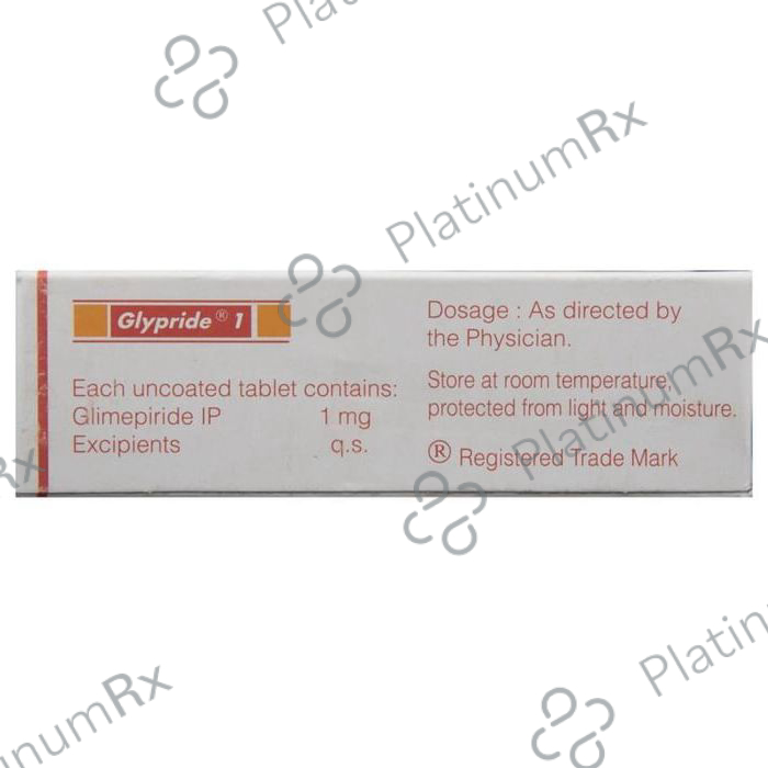 Glypride 1mg Tablet 10s