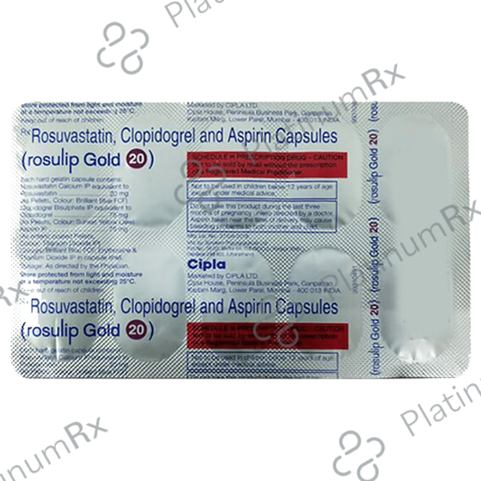 Rosulip Gold 20/75/75mg Capsule 10s