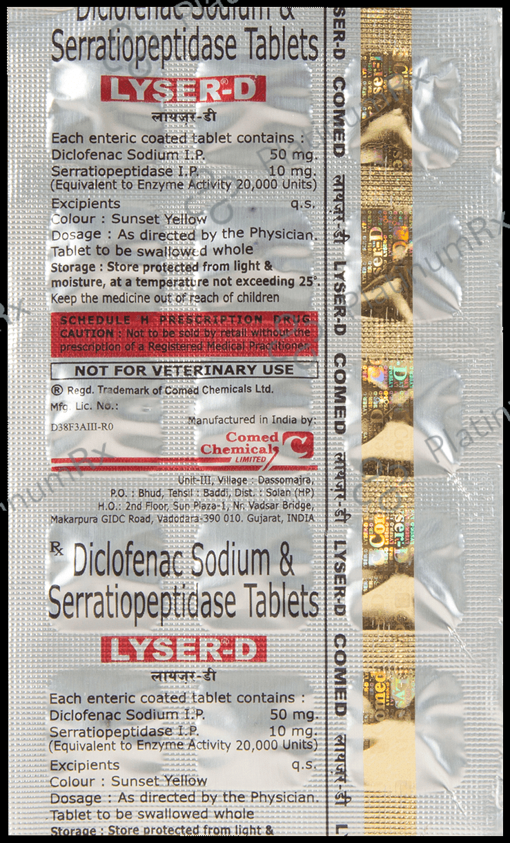 Lyser D 50/10mg Tablet 15s
